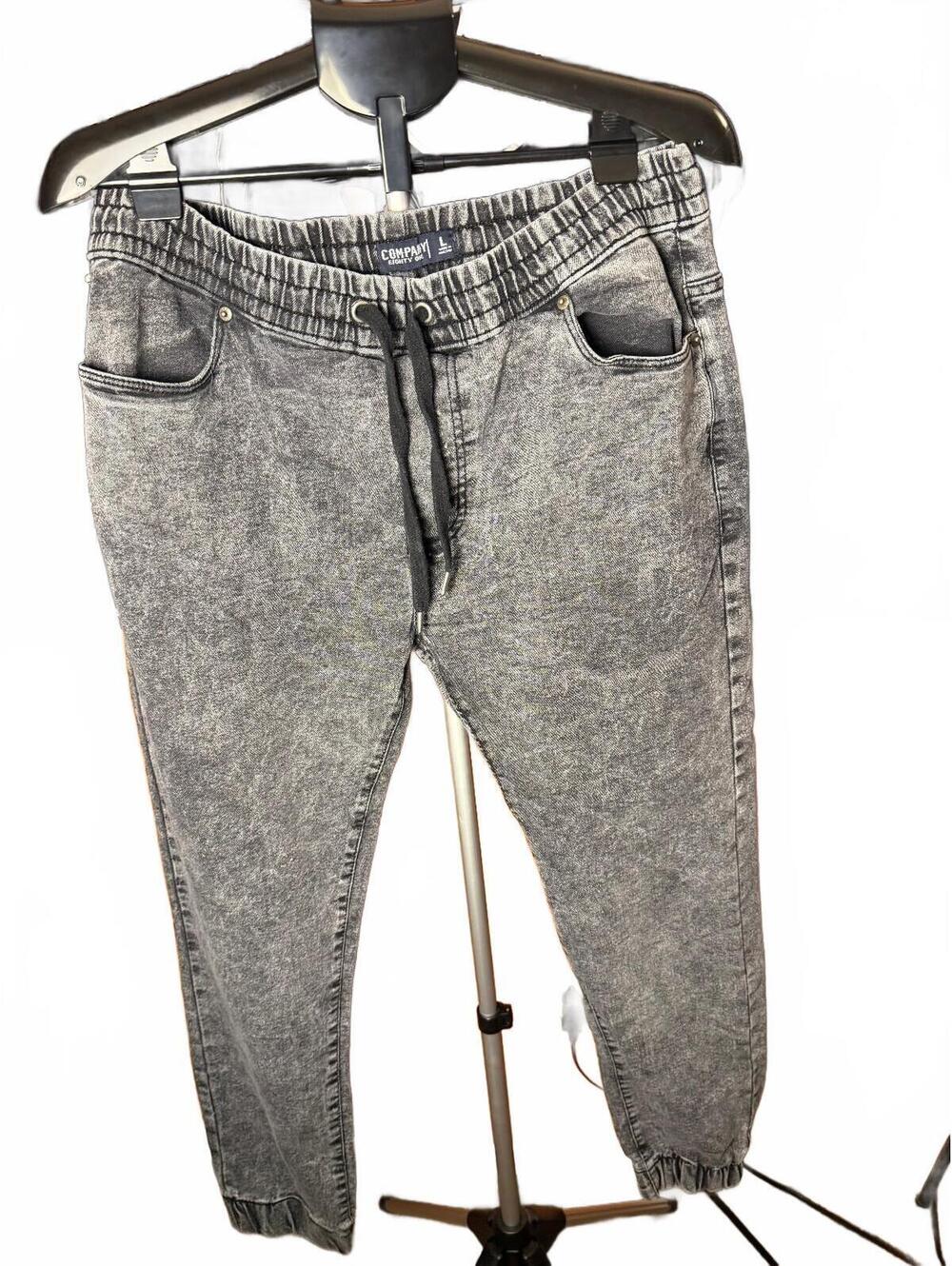 Company 81 Unisex Gray Acid Wash Jogger Pants sz L gray